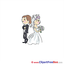 Newly married Wedding Clip Art for free
