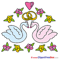 Swans free Cliparts Wedding