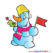 Flag Snowman free Cliparts Winter