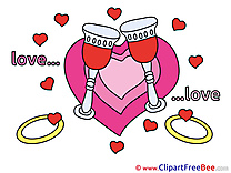 Heart Glasses Champagne download Illustration