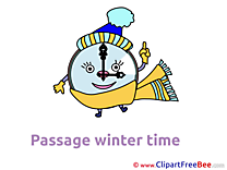 Scarf Clock Winter free Images download