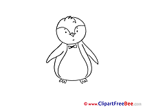 Coloring Penguin free Cliparts for download