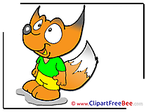Fox Cliparts printable for free