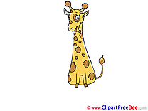 Giraffe Cliparts printable for free